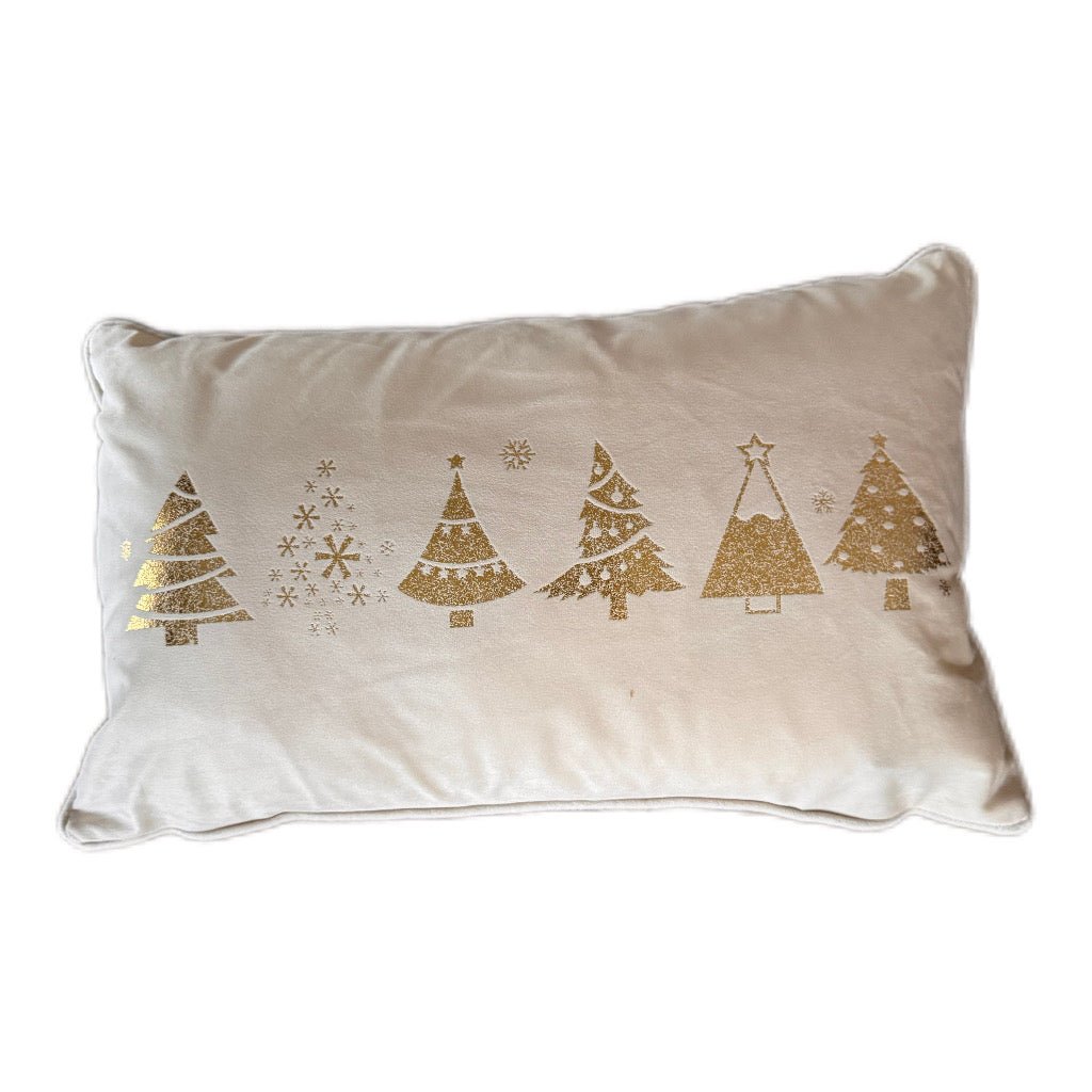 Dekokissen mit Weihnachtsbaum Goldprint 30 x 50 cm von Textino - JP Lifestyle & More