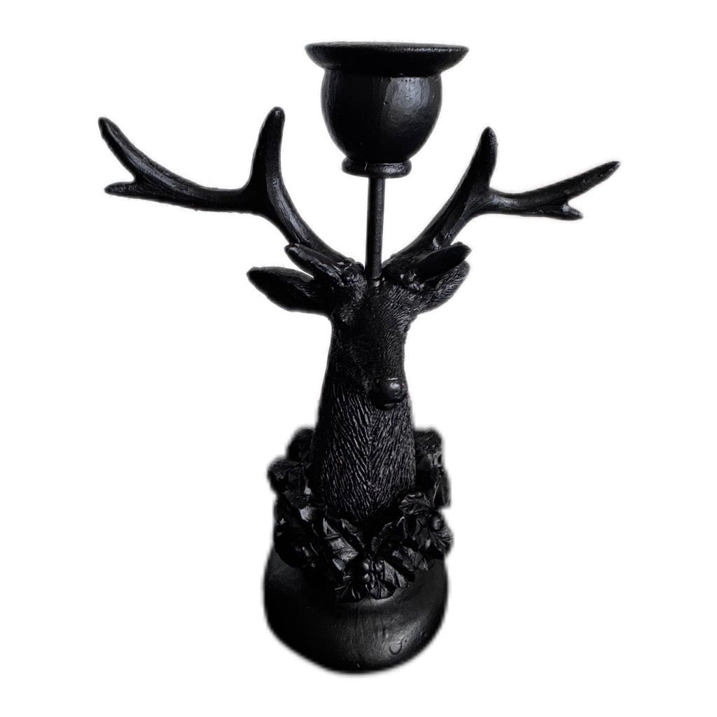 Exner Kerzenhalter Sobre Polyresin Schwarz 15 × 7 × 21 cm - JP Lifestyle & More