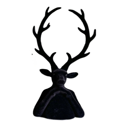 H.U. Scheulen Hirschbüste Schwarz beflockt 60 cm - JP Lifestyle & More
