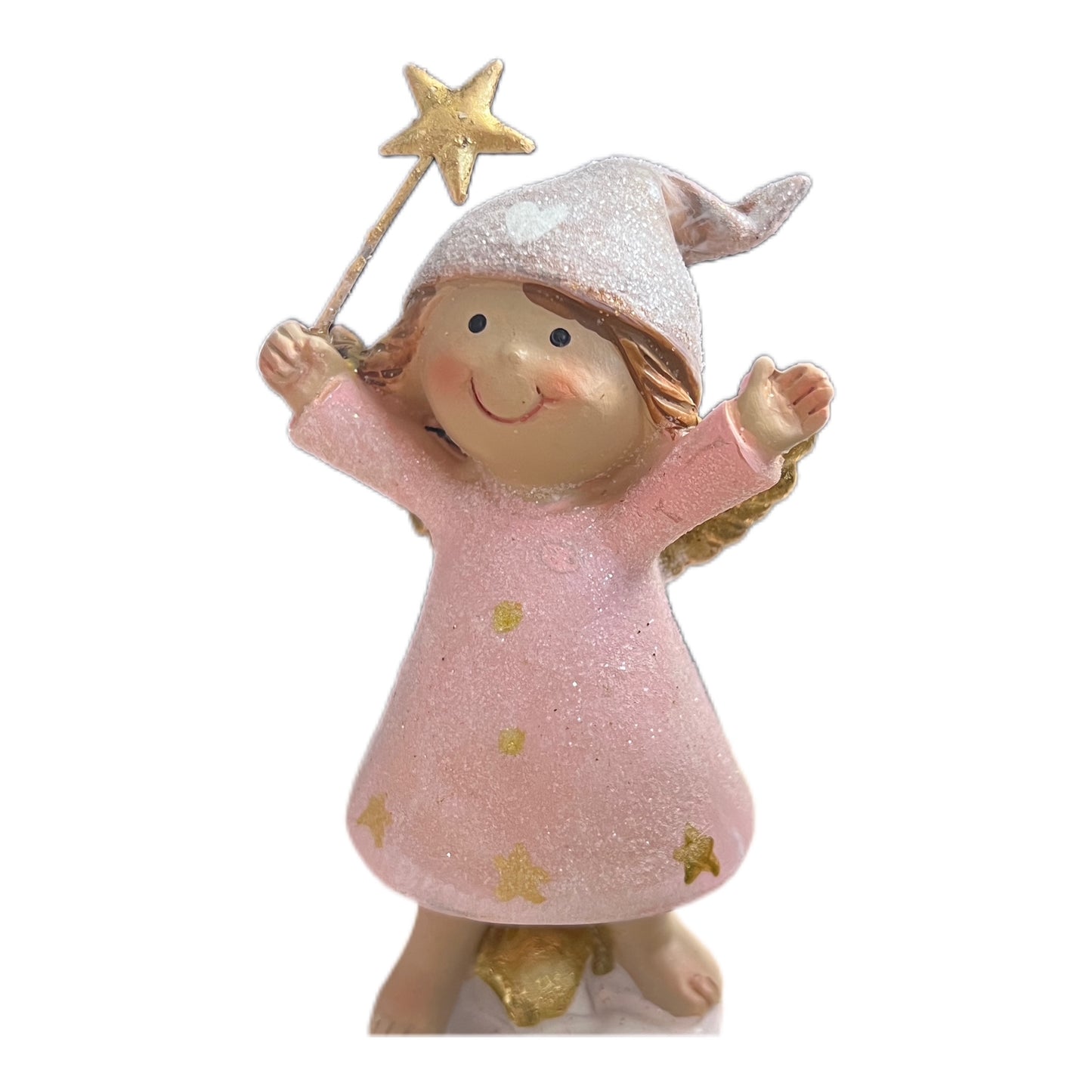 Engel Figur in Rosa 10 cm