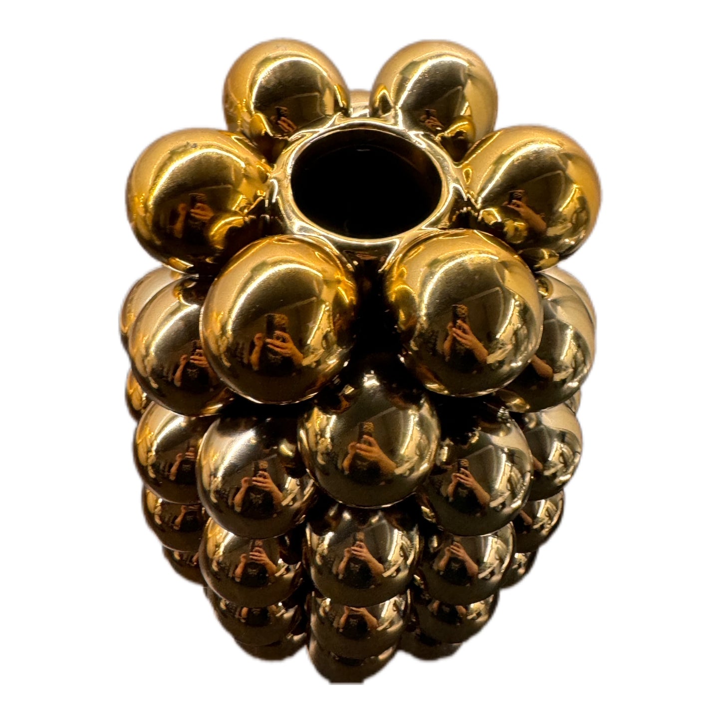 Blumenvase BIYANG in Gold Ø 16 x 24 cm von Light & LIving