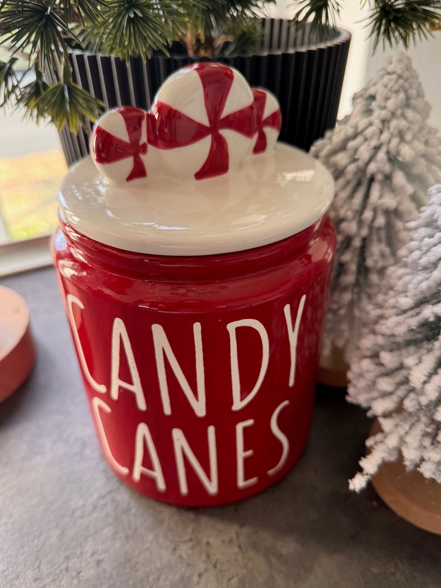 Keksdose " Candy Canes " in Rot/weiß von Exner