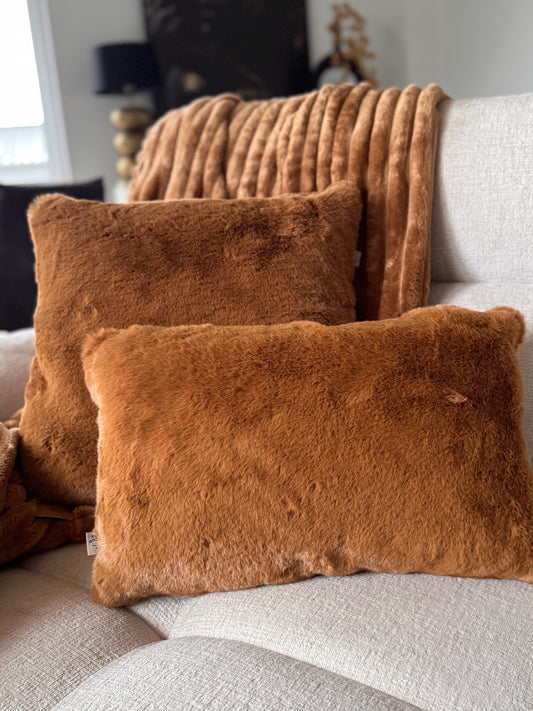 Wohnkissen/ Dekokissen ZAYA in Tobacco  Braun 30 x 50 cm von Dutch Decor