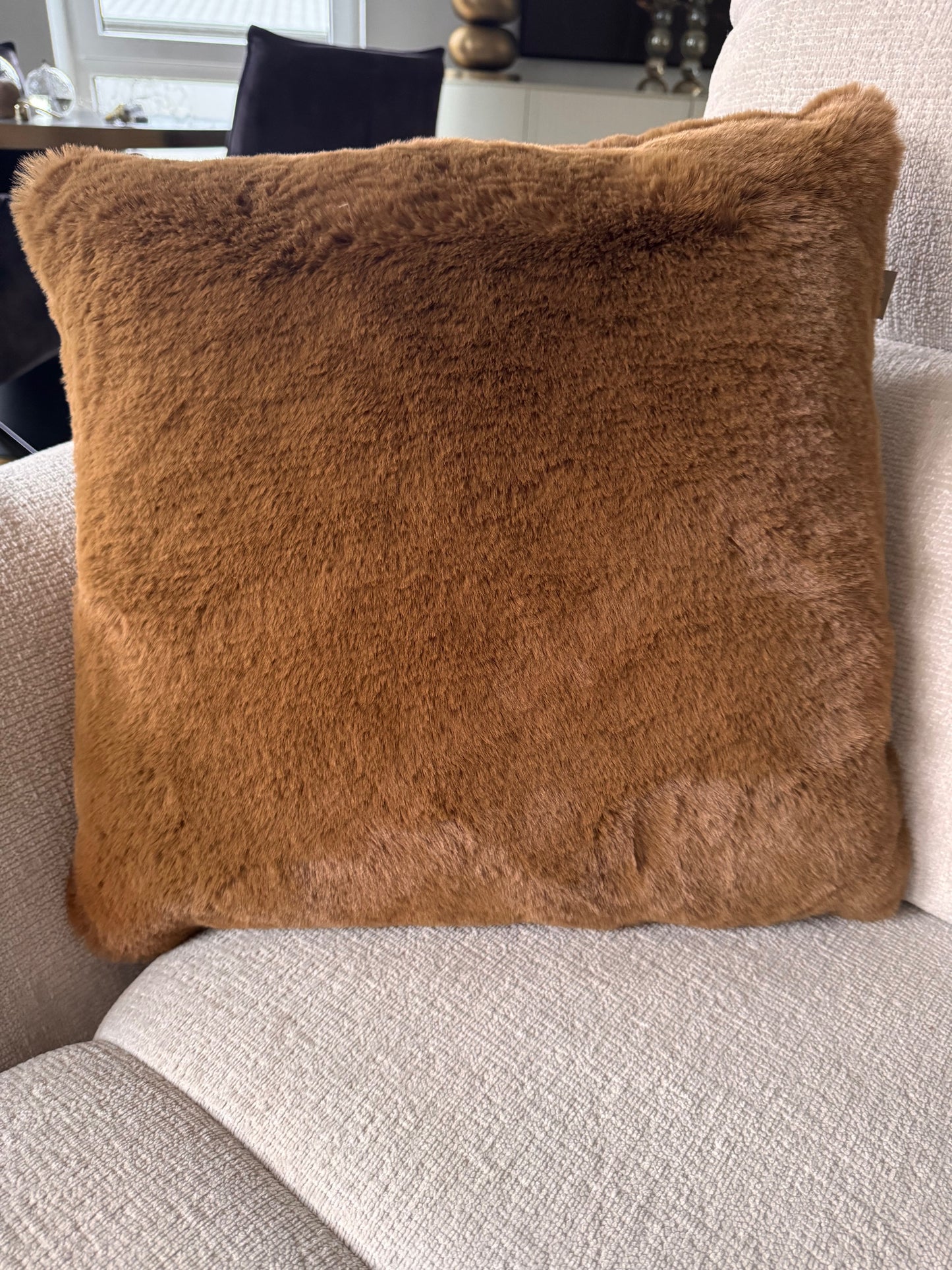 Wohnkissen/ Dekokissen ZAYA in Tobacco  Braun 45 x 45 cm von Dutch Decor