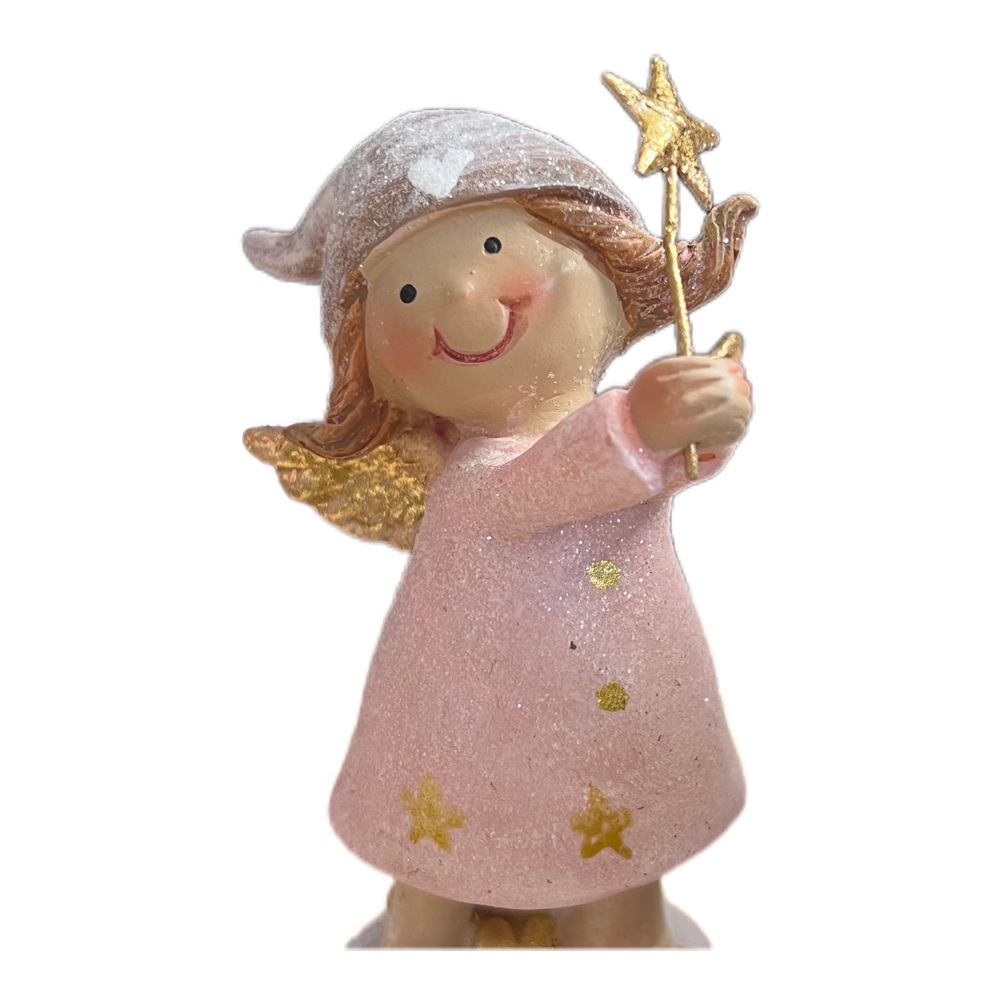 Engel Figur in Rosa 10 cm