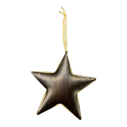 Stern Anhänger in Schwarz/ Gold ca. 15 cm in Metall