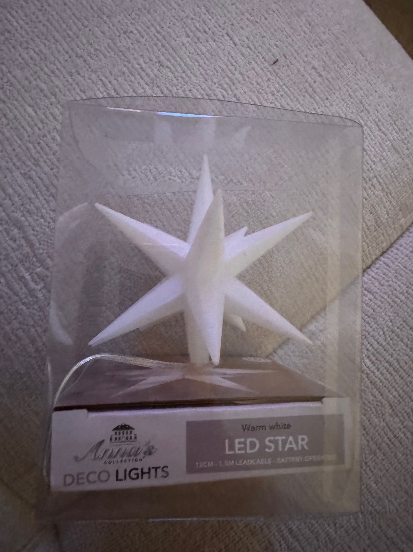 LED Stern weiß 12 cm - Weihnachtsdeko mit Stil