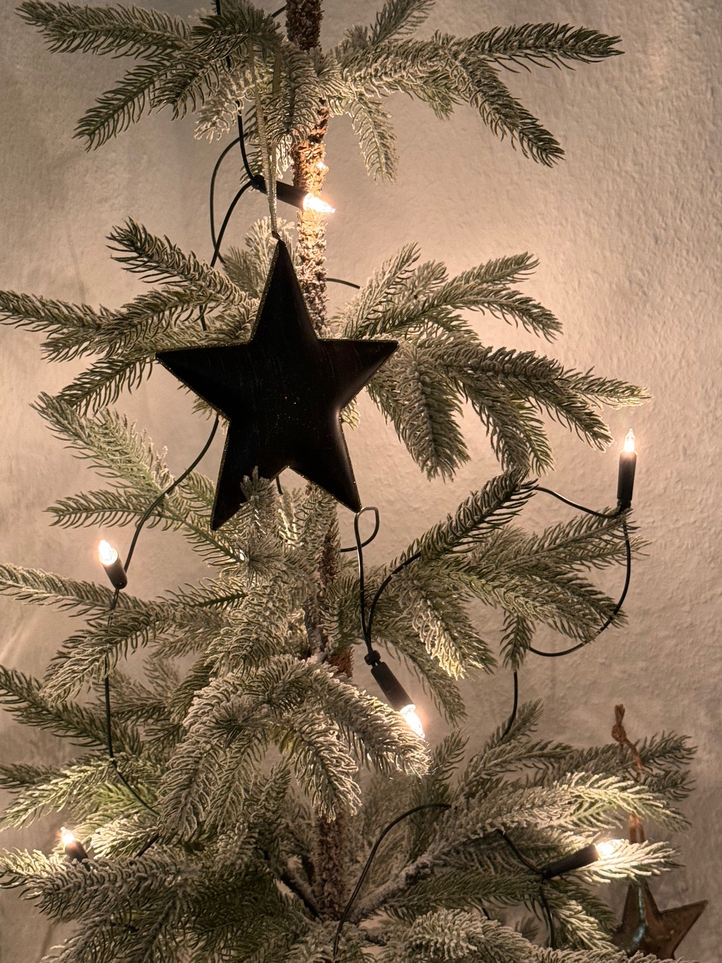 Stern Anhänger in Schwarz/ Gold ca. 15 cm in Metall