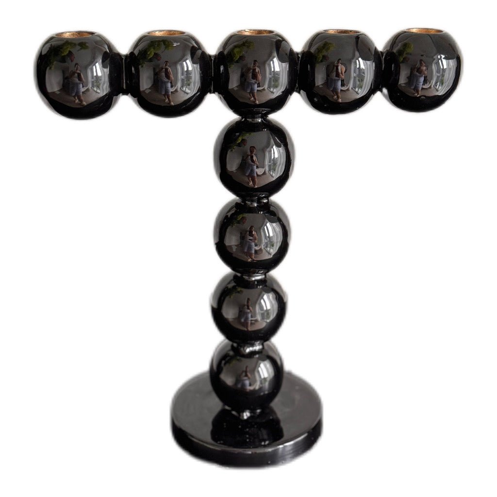 Kerzenhalter Bubbles hoch von Present Time in Schwarz - JP Lifestyle & More