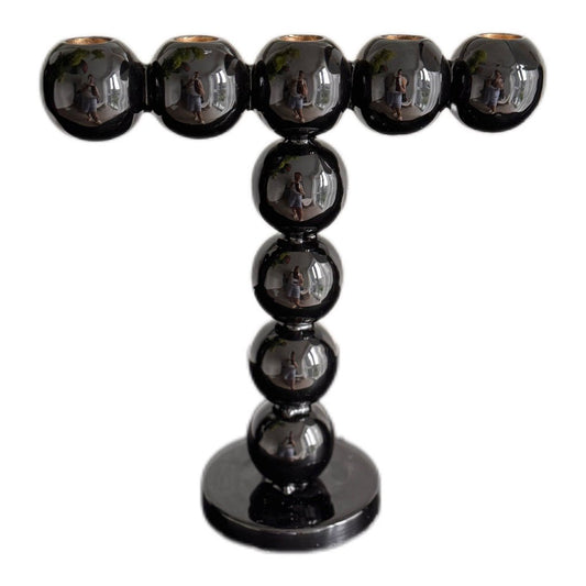 Kerzenhalter Bubbles hoch von Present Time in Schwarz - JP Lifestyle & More