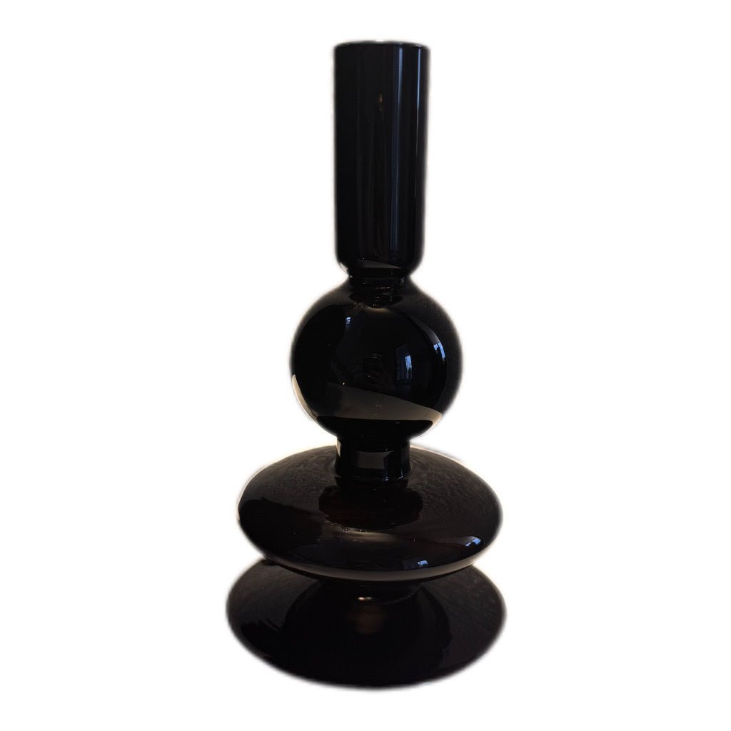 Kerzenhalter Glas Sparkle Bubbles von Present Time schwarz - JP Lifestyle & More
