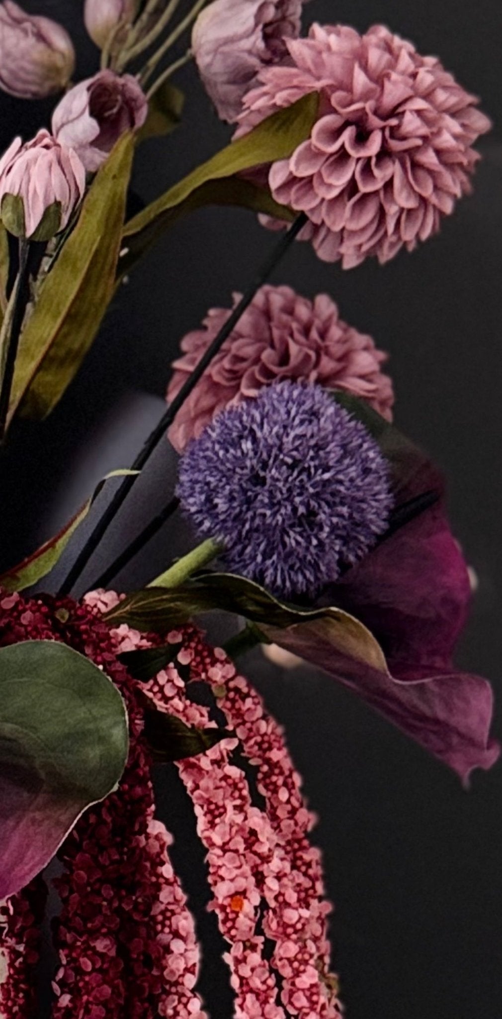 Kunstblume Allium Stern/ Zwiebel Lauchblume in Lila 64 cm - JP Lifestyle & More