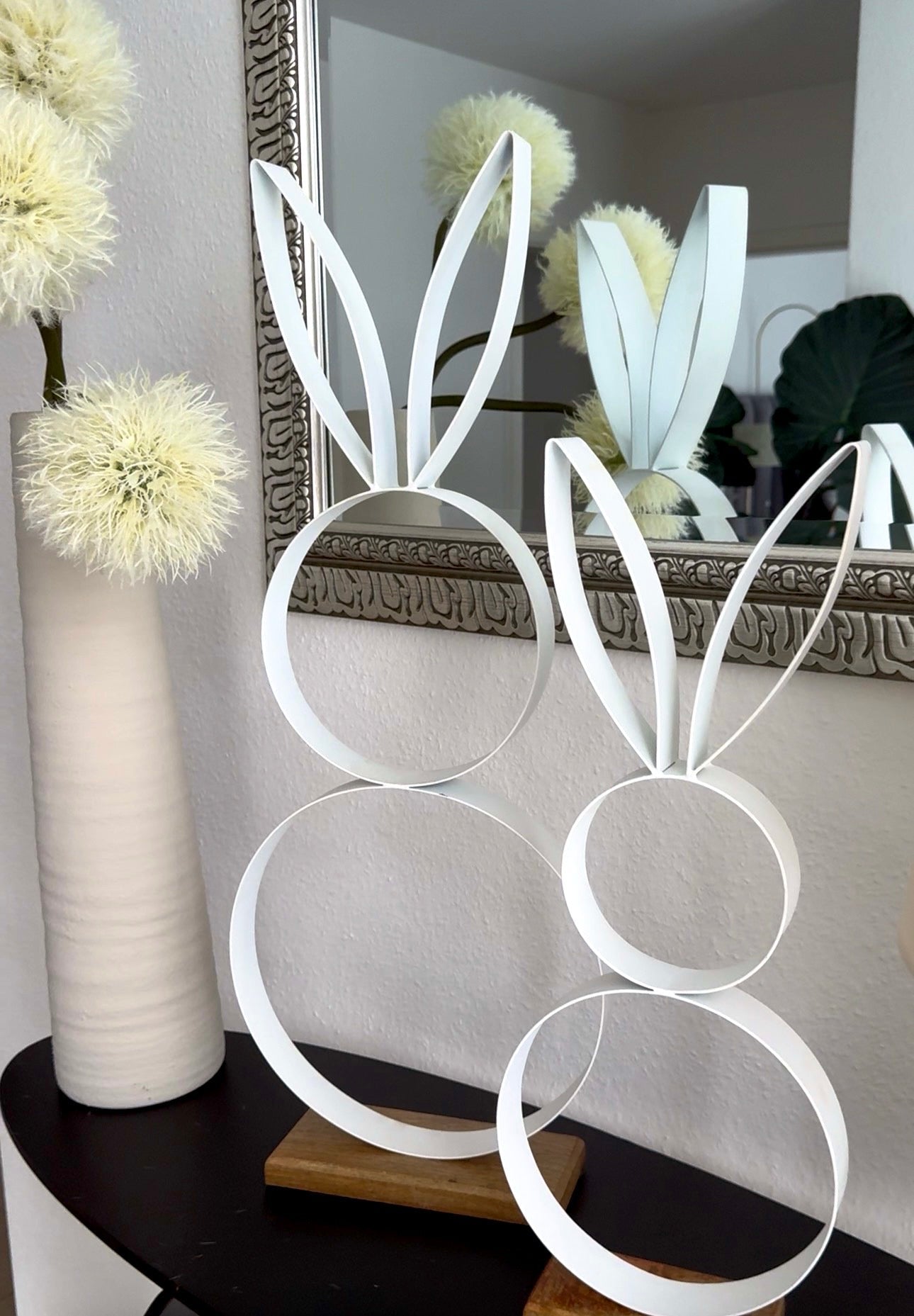 Metall-Hase Jimmi in Weiß 54 cm von Willeke - JP Lifestyle & More