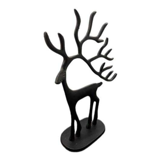 Moderner Hirsch aus Metall in Schwarz 31 cm - JP Lifestyle & More