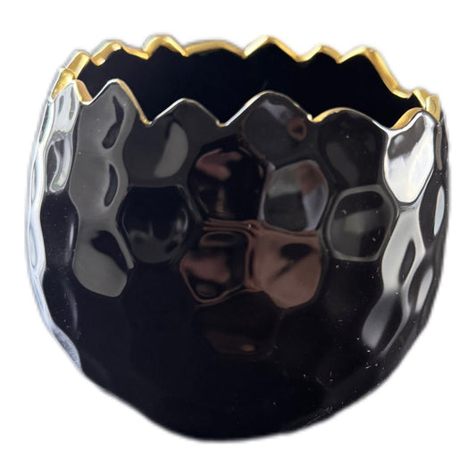 Planzei "Linus" Keramik in Schwarz/Gold 8 cm von Willeke - JP Lifestyle & More