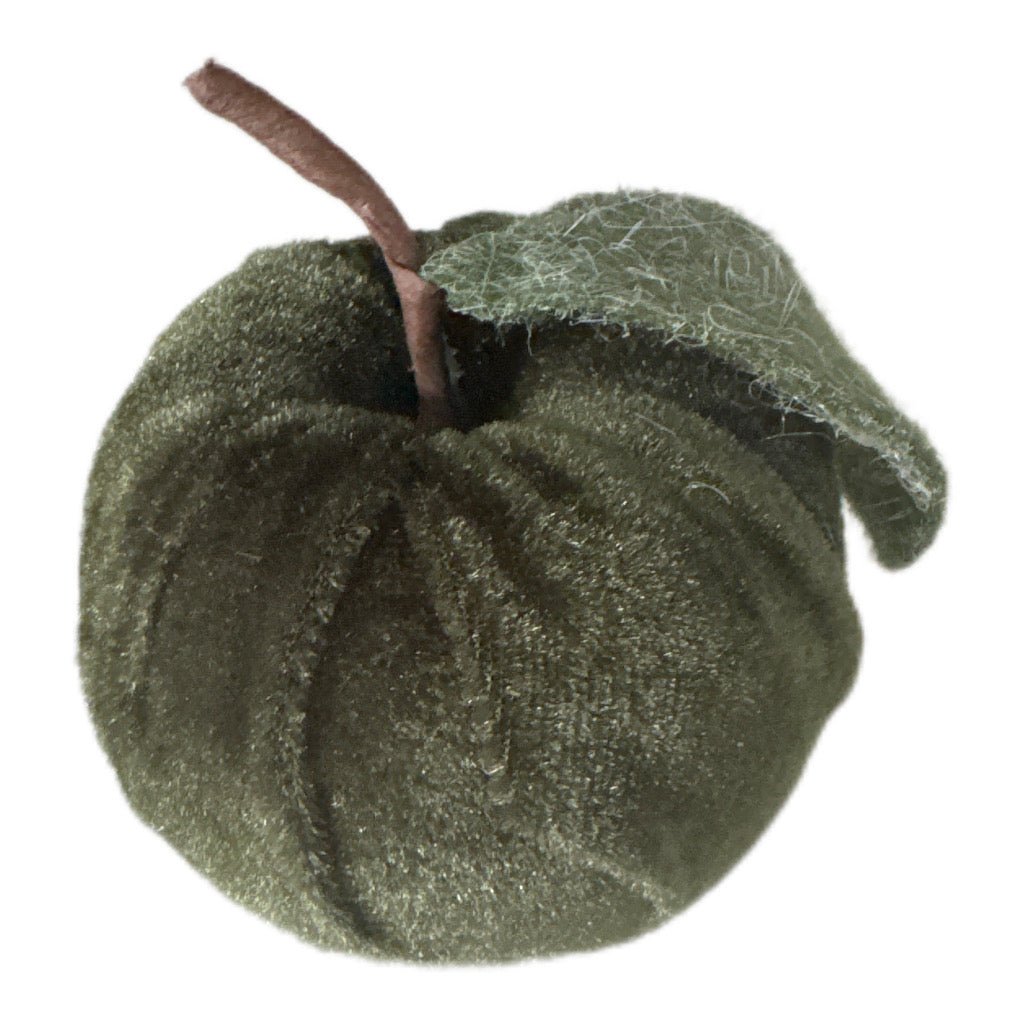 Samtapfel mit Blatt dunkelgrün 9 cm Willeke Floristik - JP Lifestyle & More