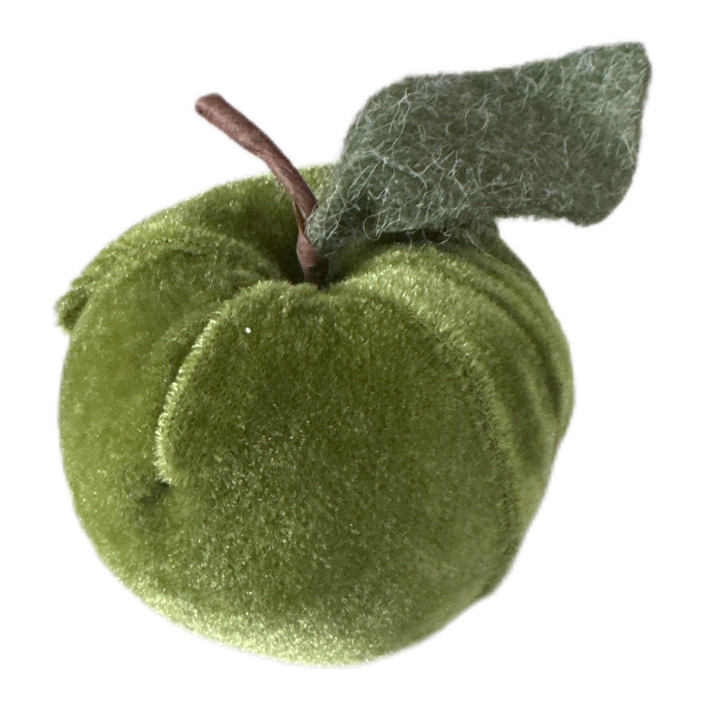 Samtapfel mit Blatt grün 9 cm Willeke Floristik - JP Lifestyle & More