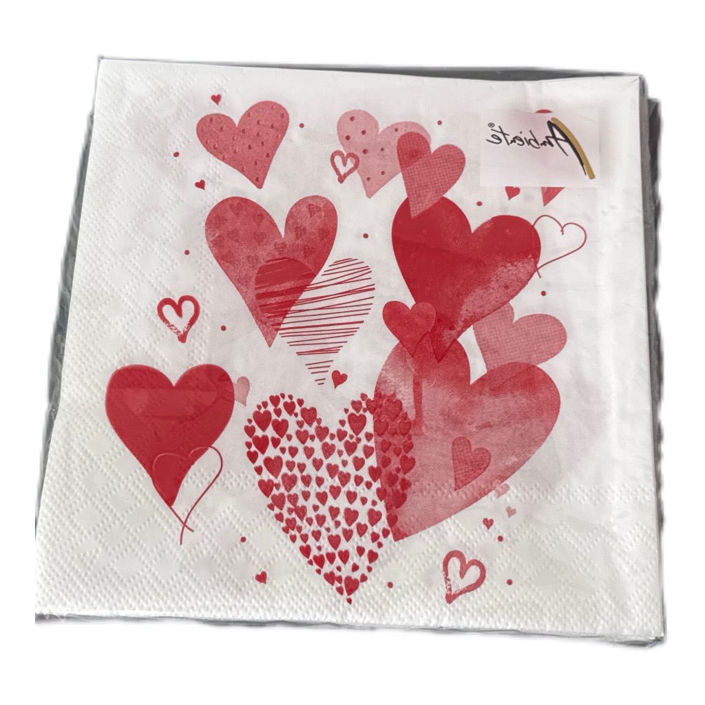 Servietten " with love red " von Ambiente 33 x 33 cm - JP Lifestyle & More