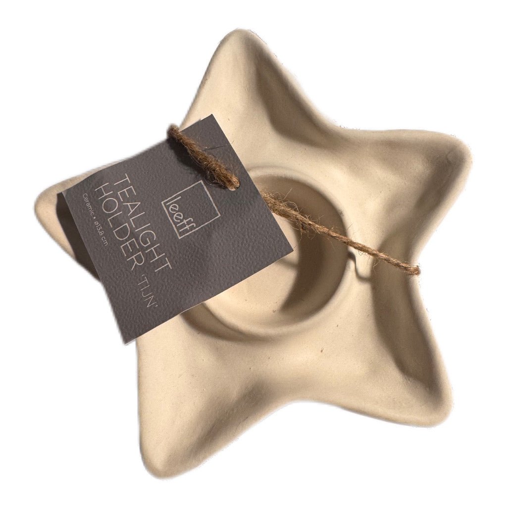 Stern Teelichthalter Keramik von Leeff 13 cm - JP Lifestyle & More