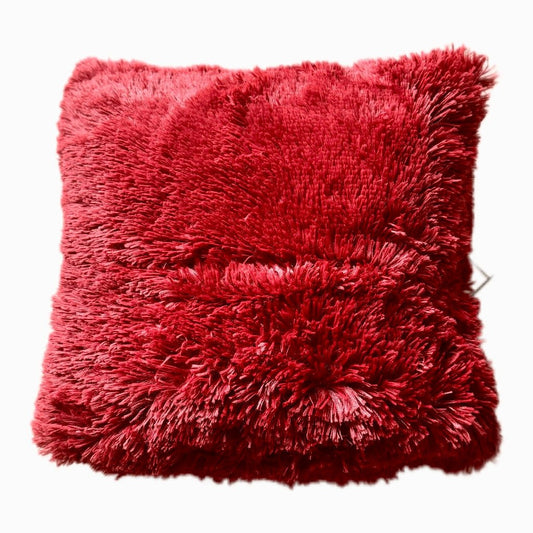 Wohnkissen Fluffy in Bordeaux Rot 45x45 cm von Dutch Decor - JP Lifestyle & More
